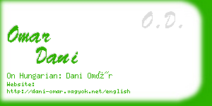 omar dani business card